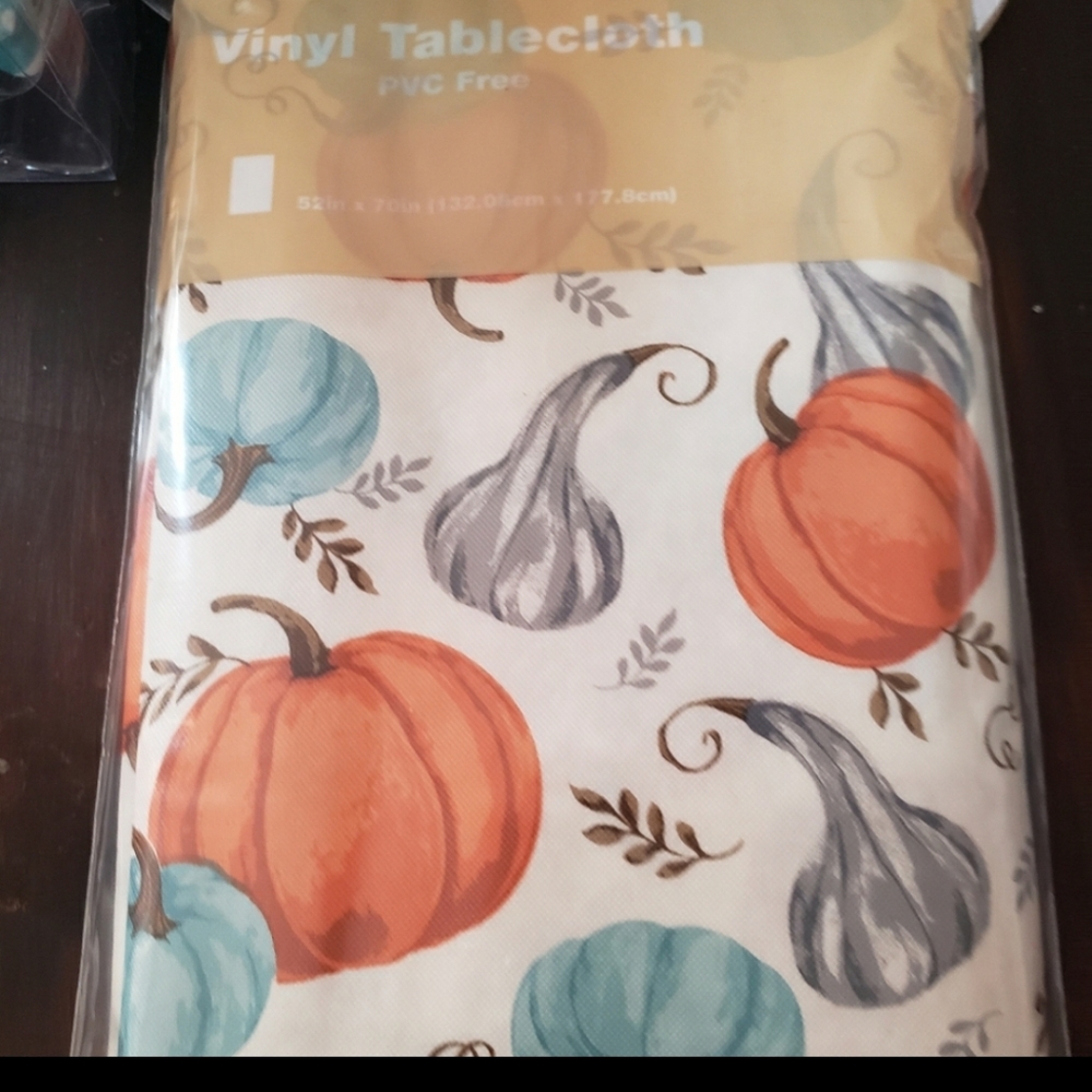 Pumpkin Vinyl Table Cloth